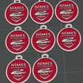 Bộ 8 móc khóa biểu tượng bóng đá Nîmes Olympique (STL) - Thumbnail 2