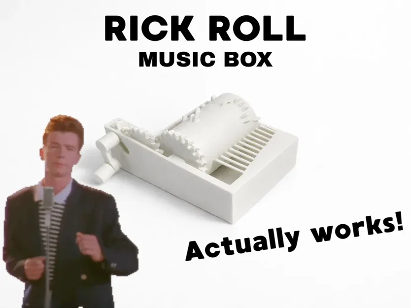 Hộp nhạc cơ khí Rick Roll tự in 3D cực kỳ thú vị - Image 1