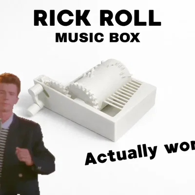 Hộp nhạc cơ khí Rick Roll tự in 3D cực kỳ thú vị