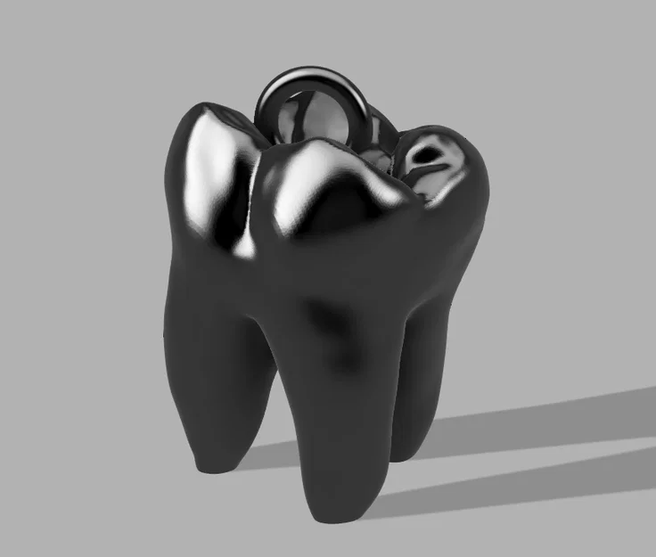 Mô hình móc khóa hình răng hàm (Tooth keylock) in 3D độc đáo - Image 1