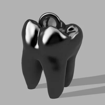 Mô hình móc khóa hình răng hàm (Tooth keylock) in 3D độc đáo