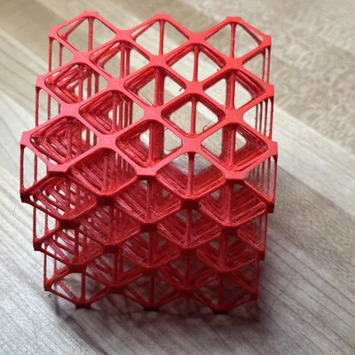 FCC Lattice Cube: Mô hình cấu trúc mạng tinh thể 3D độc đáo