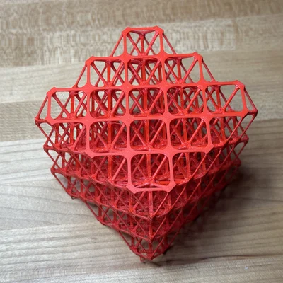 FCC Lattice Cube: Mô hình cấu trúc mạng tinh thể 3D độc đáo