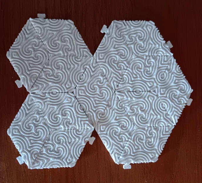 Gạch Rhombus với họa tiết vân xoắn ốc liền mạch - Image 4