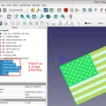 Lá cờ Mỹ tiêu chuẩn - Parametric - FreeCAD - Đa màu sắc (MMU/AMS) - Thumbnail 3