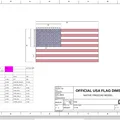 Lá cờ Mỹ tiêu chuẩn - Parametric - FreeCAD - Đa màu sắc (MMU/AMS) - Thumbnail 5