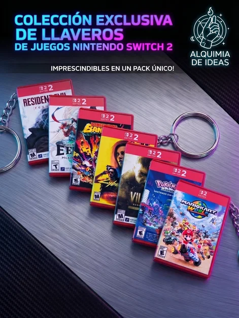 Móc khóa hộp đĩa game Nintendo Switch 2 - Image 1