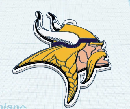 Mặt dây chuyền logo 3D Minnesota Vikings cỡ lớn - Image 2