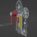Ốp công tắc đèn kèm bộ bánh răng hoạt động siêu phức tạp - Thumbnail 4