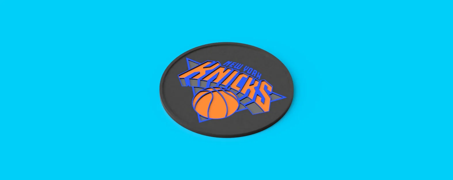 Đế lót ly NYC Knicks 3D - Phụ kiện trang trí bàn cho fan bóng rổ - Image 1