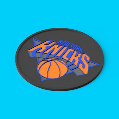 Đế lót ly NYC Knicks 3D - Phụ kiện trang trí bàn cho fan bóng rổ