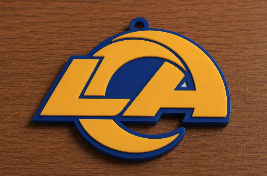 Mặt Dây Chuyền Logo 3D Los Angeles Rams Độc Đáo Cho Người Hâm Mộ - Image 1