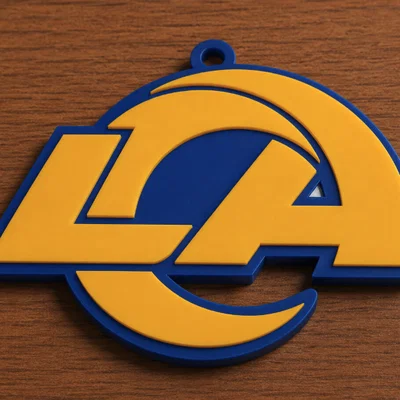 Mặt Dây Chuyền Logo 3D Los Angeles Rams Độc Đáo Cho Người Hâm Mộ