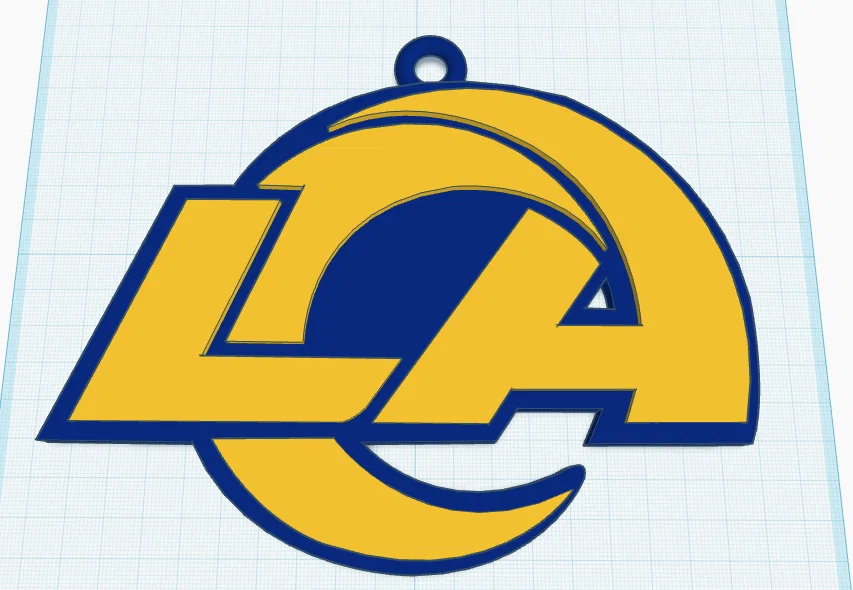 Mặt Dây Chuyền Logo 3D Los Angeles Rams Độc Đáo Cho Người Hâm Mộ - Image 2