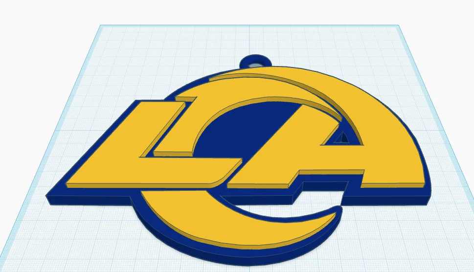 Mặt Dây Chuyền Logo 3D Los Angeles Rams Độc Đáo Cho Người Hâm Mộ - Image 3
