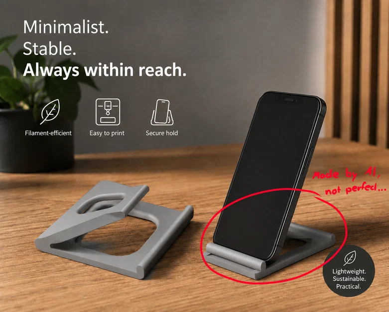 Giá đỡ điện thoại tối giản (Simple Phone Holder) - Image 1