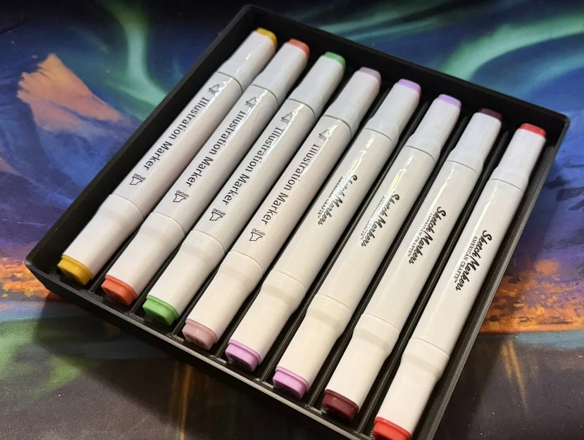 Khay đựng bút Marker 3D - Phụ kiện chuẩn Gridfinity tiện lợi - Image 1