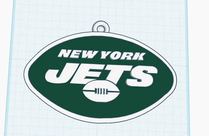Mặt dây chuyền logo 3D New York Jets cực đẹp cho fan hâm mộ - Image 2