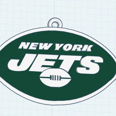 Mặt dây chuyền logo 3D New York Jets cực đẹp cho fan hâm mộ