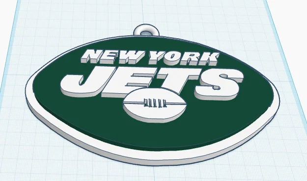 Mặt dây chuyền logo 3D New York Jets cực đẹp cho fan hâm mộ - Image 3