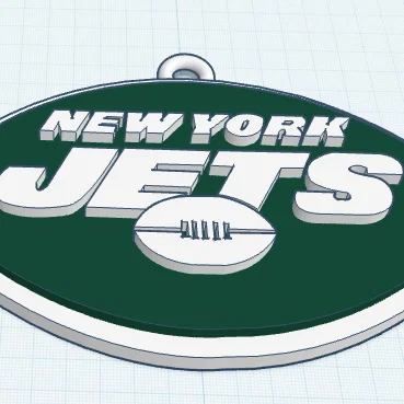 Mặt dây chuyền logo 3D New York Jets cực đẹp cho fan hâm mộ