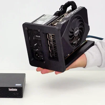 Bộ khung testbench DIY Micro PCIe SlimSAS 8654 eGPU in 3D