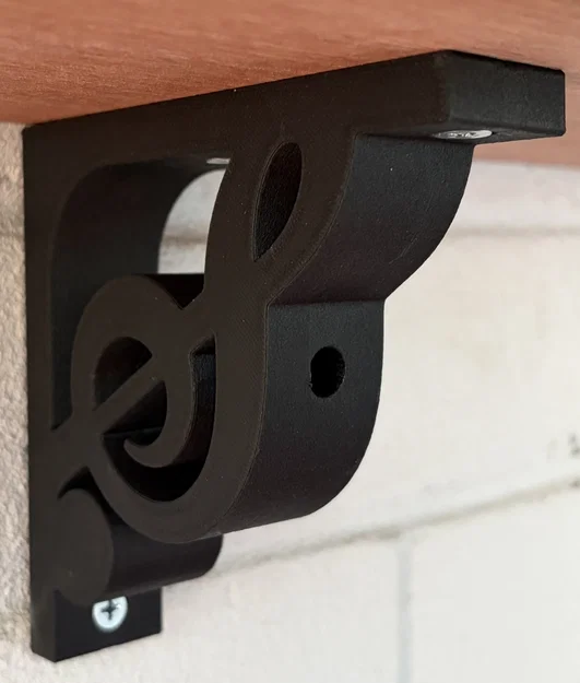Giá đỡ kệ hình khóa Sol (Treble Clef Shelf Bracket) - Image 1