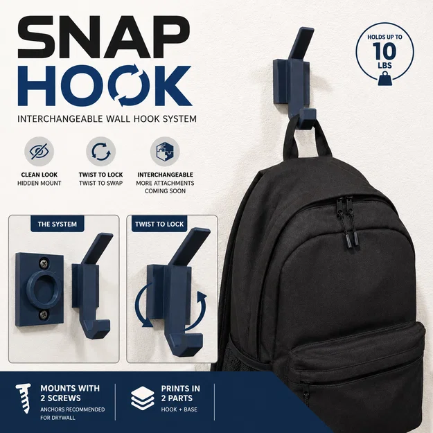 SnapHook - Móc treo tường thông minh, hiện đại và dễ dàng thay thế - Image 1