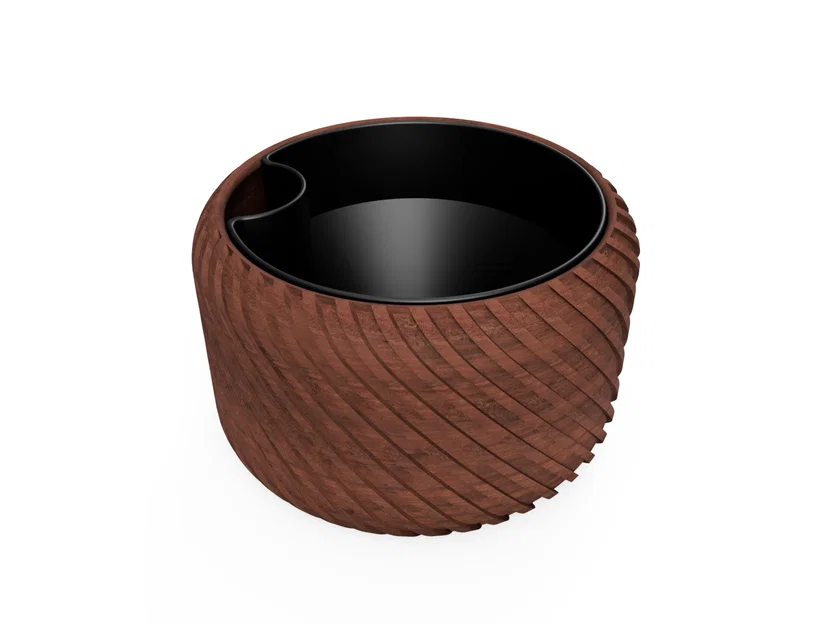 Chậu cây tự tưới V2 (Họa tiết xoắn ốc) - Image 1