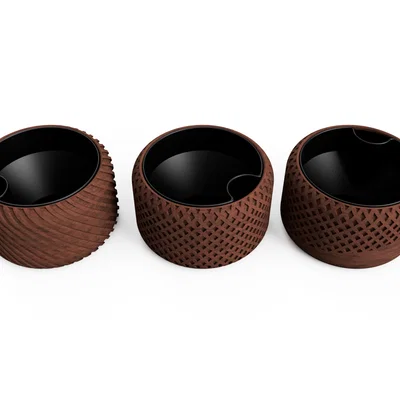 Chậu cây tự tưới V2 (Họa tiết xoắn ốc)