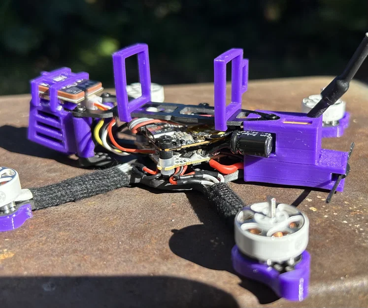 Bộ linh kiện TPU cho khung Sub250gFPV Pro Turtle 2.5" & 3" (DJI O4, Backpack, Arm bumpers) - Image 6