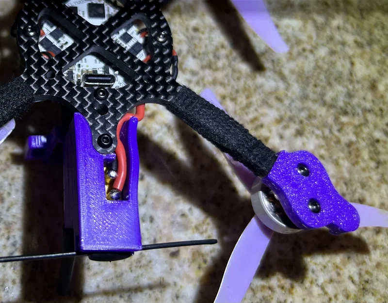 Bộ linh kiện TPU cho khung Sub250gFPV Pro Turtle 2.5" & 3" (DJI O4, Backpack, Arm bumpers) - Image 12