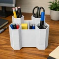 Khay cắm bút lâu đài lục giác (Hexa Castle Pen Holder) in 3D - Thumbnail 1