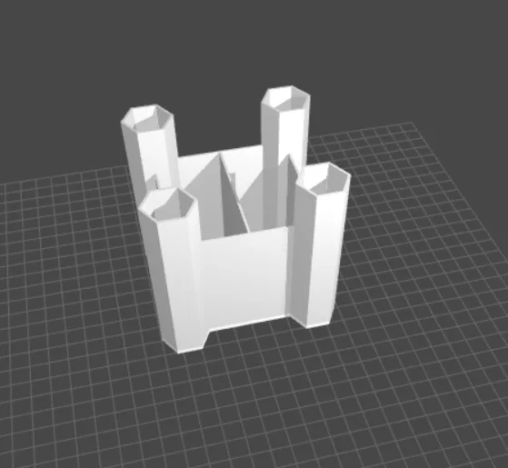 Khay cắm bút lâu đài lục giác (Hexa Castle Pen Holder) in 3D - Image 2