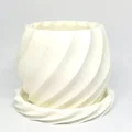 Spiral flower pot - Chậu cây xoắn ốc nghệ thuật - Thumbnail 1