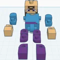 Mô hình nhân vật Steve cử động linh hoạt (Articulated Steve) để in 3D - Thumbnail 1