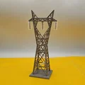 Mô hình Trụ điện cao thế 110 kV đơn mạch dạng khung thép tỷ lệ 1:100 - Thumbnail 1