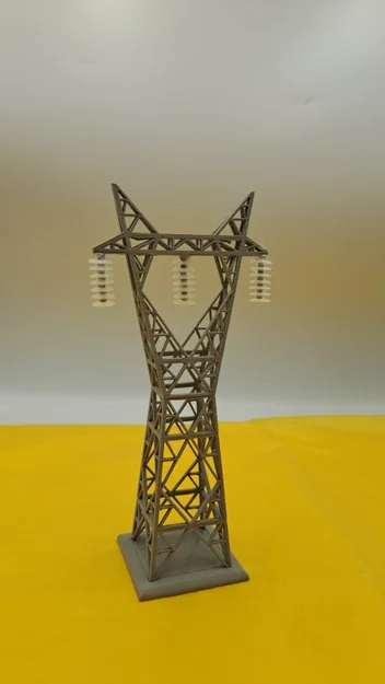 Mô hình Trụ điện cao thế 110 kV đơn mạch dạng khung thép tỷ lệ 1:100 - Image 2