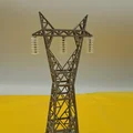 Mô hình Trụ điện cao thế 110 kV đơn mạch dạng khung thép tỷ lệ 1:100 - Thumbnail 2