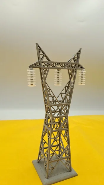 Mô hình Trụ điện cao thế 110 kV đơn mạch dạng khung thép tỷ lệ 1:100 - Image 3