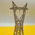 Mô hình Trụ điện cao thế 110 kV đơn mạch dạng khung thép tỷ lệ 1:100 - Thumbnail 3
