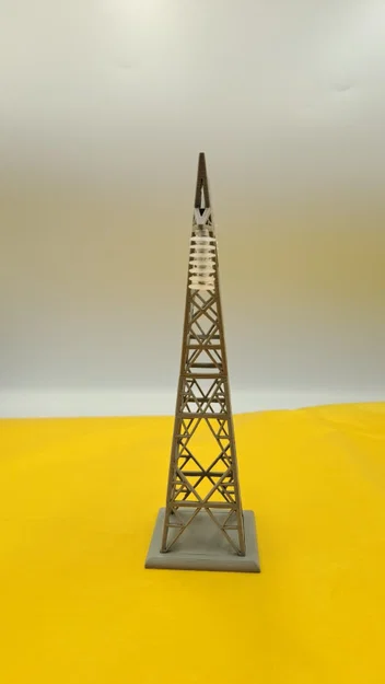 Mô hình Trụ điện cao thế 110 kV đơn mạch dạng khung thép tỷ lệ 1:100 - Image 4