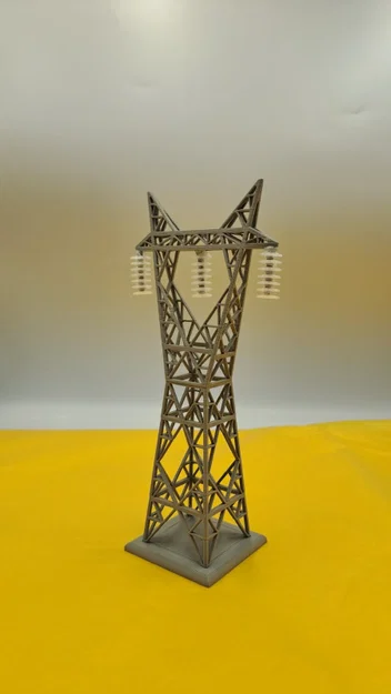 Mô hình Trụ điện cao thế 110 kV đơn mạch dạng khung thép tỷ lệ 1:100 - Image 5