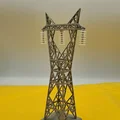 Mô hình Trụ điện cao thế 110 kV đơn mạch dạng khung thép tỷ lệ 1:100 - Thumbnail 5