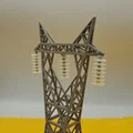 Mô hình Trụ điện cao thế 110 kV đơn mạch dạng khung thép tỷ lệ 1:100 - Thumbnail 6