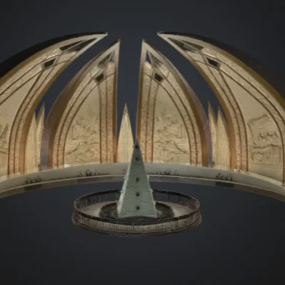 Mô hình 3D Đài tưởng niệm Pakistan (Pakistan Monument) chi tiết
