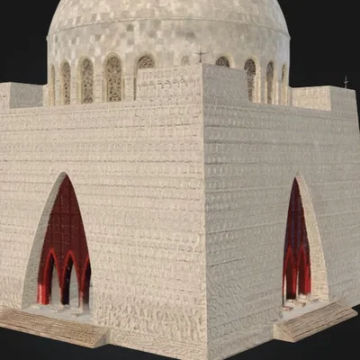 Mô hình 3D Lăng mộ Quaid-e-Azam Karachi Pakistan ấn tượng
