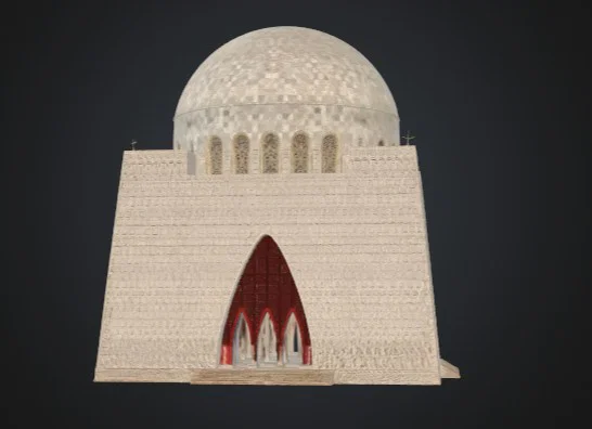 Mô hình 3D Lăng mộ Quaid-e-Azam Karachi Pakistan ấn tượng - Image 3