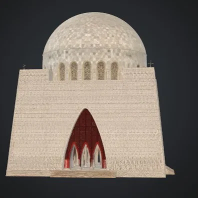 Mô hình 3D Lăng mộ Quaid-e-Azam Karachi Pakistan ấn tượng