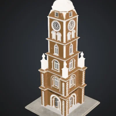 Mô hình 3D Tháp đồng hồ lịch sử Sialkot Pakistan